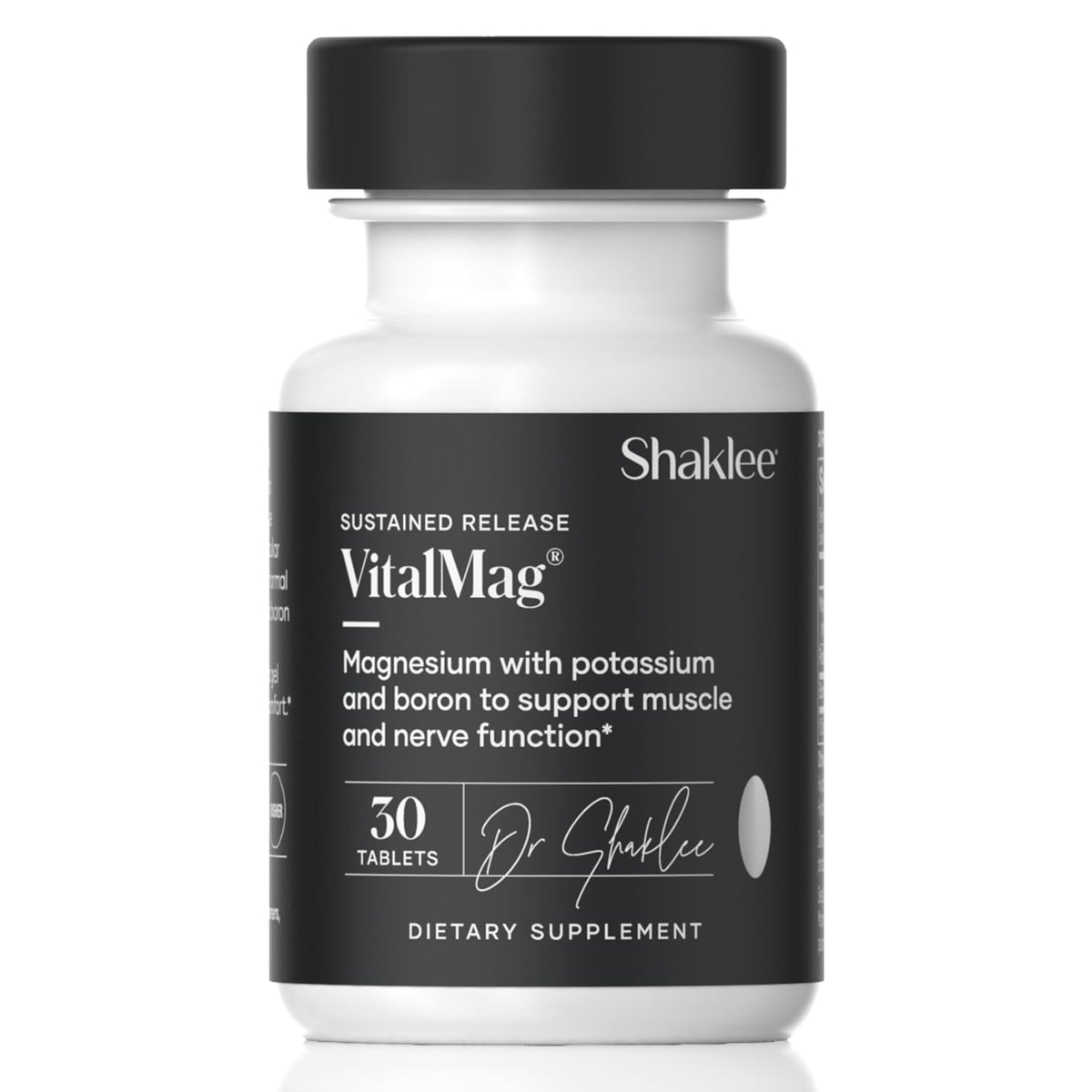 Shaklee Sustained Release VitalMag vista frontal con beneficio de liberación prolongada