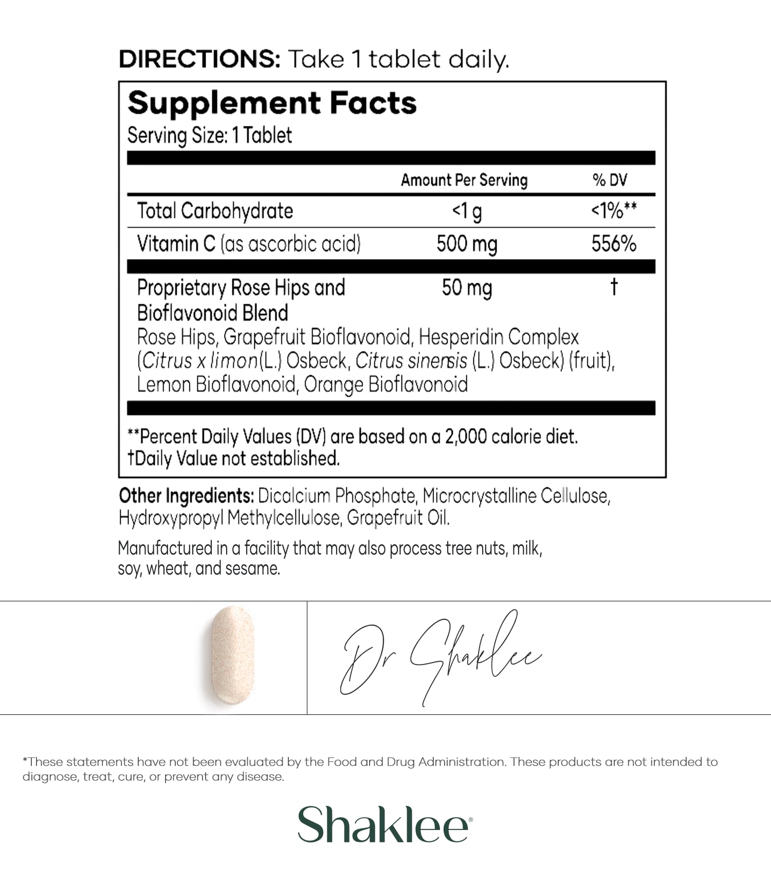 Shaklee detalle de textura de la tableta, liberación sostenida visible