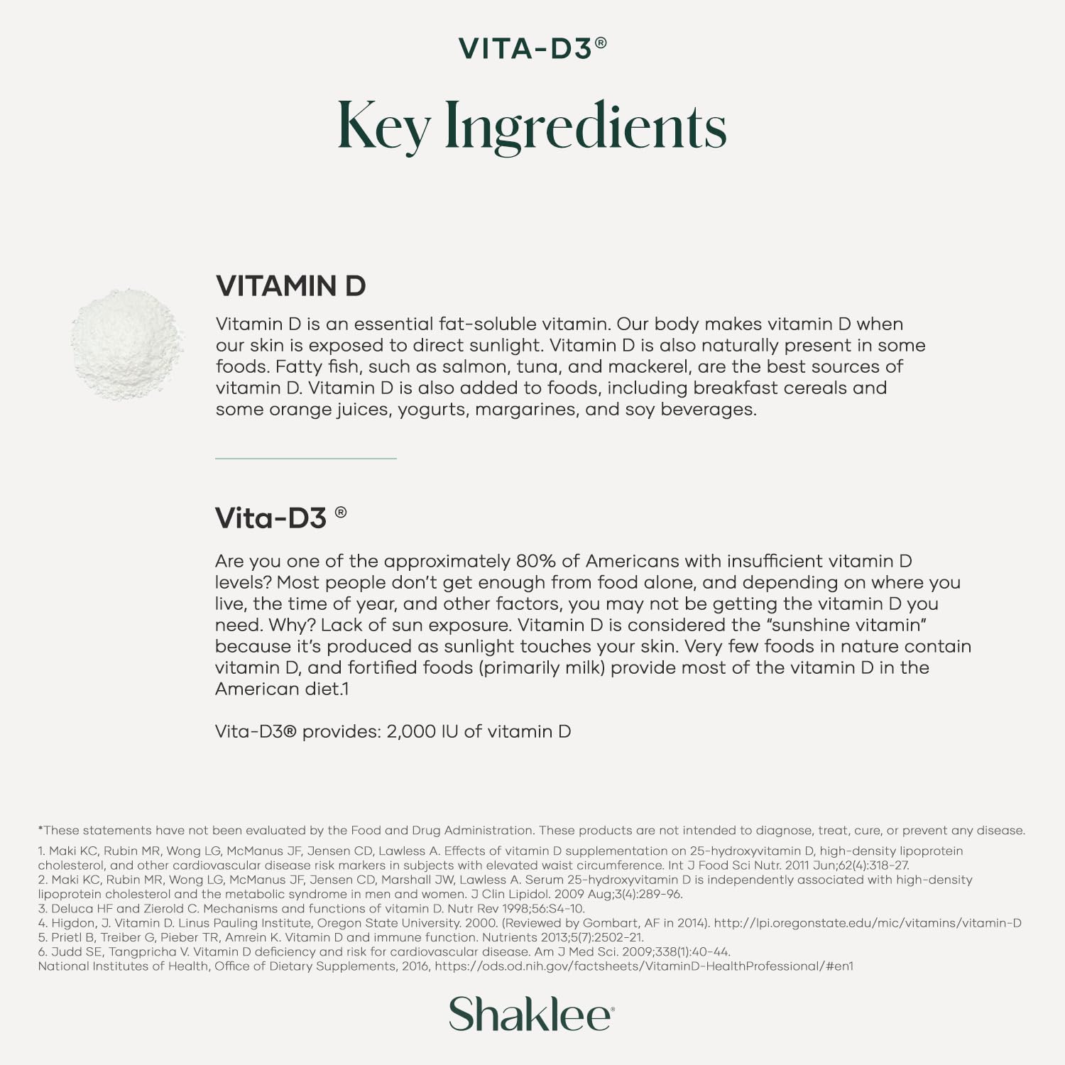Grupo de tabletas Vita‑D3 Shaklee sobre fondo blanco que muestra cantidad y uniformidad