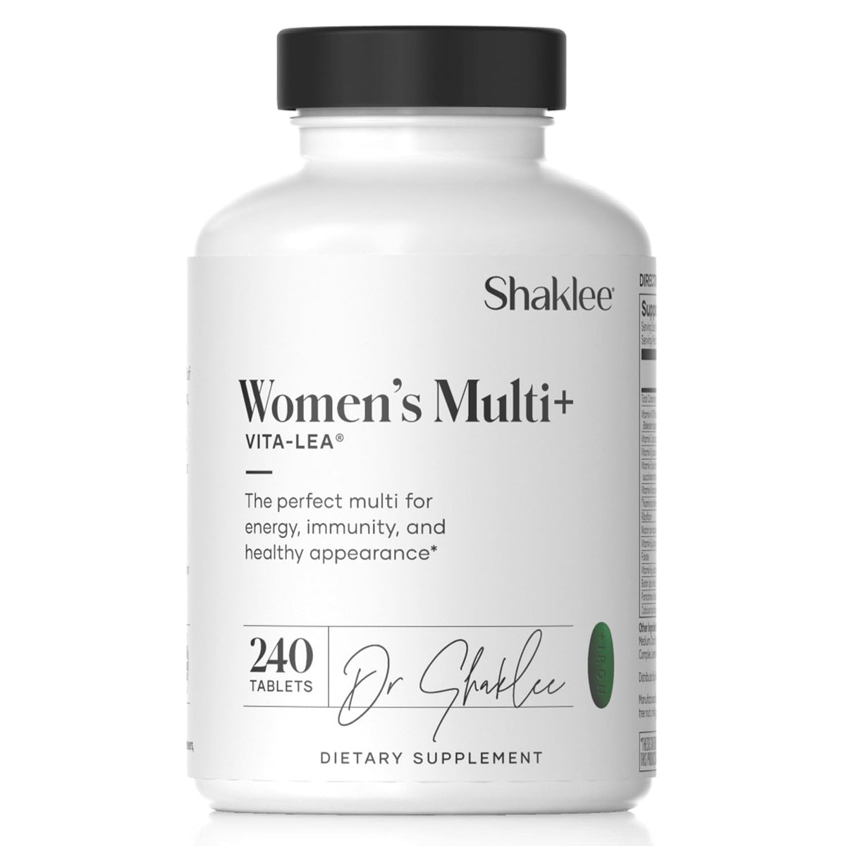 Shaklee Vita-Lea frente del empaque mostrando soporte nutricional