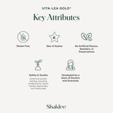 Shaklee Vita‑Lea Gold tableta en mano que ilustra facilidad de ingestión