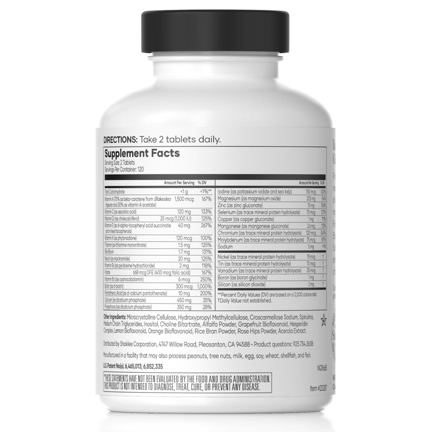 Close-up de una tableta Shaklee Vita-Lea Men mostrando textura y pureza