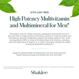 Mano sosteniendo tabletas Shaklee Vita-Lea Men que ejemplifica la dosis diaria