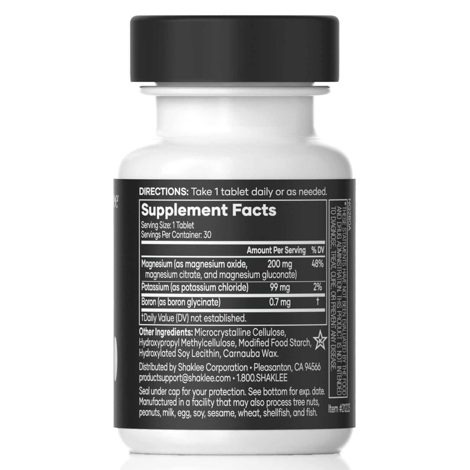 Shaklee VitalMag etiqueta legible mostrando ingredientes y beneficios clave
