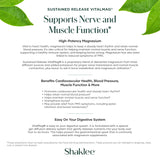 Shaklee VitalMag tableta en primer plano destacando textura y fácil ingestión