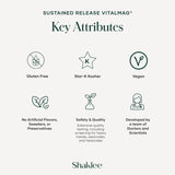 Shaklee VitalMag varias tabletas dentro del envase mostrando cantidad por frasco