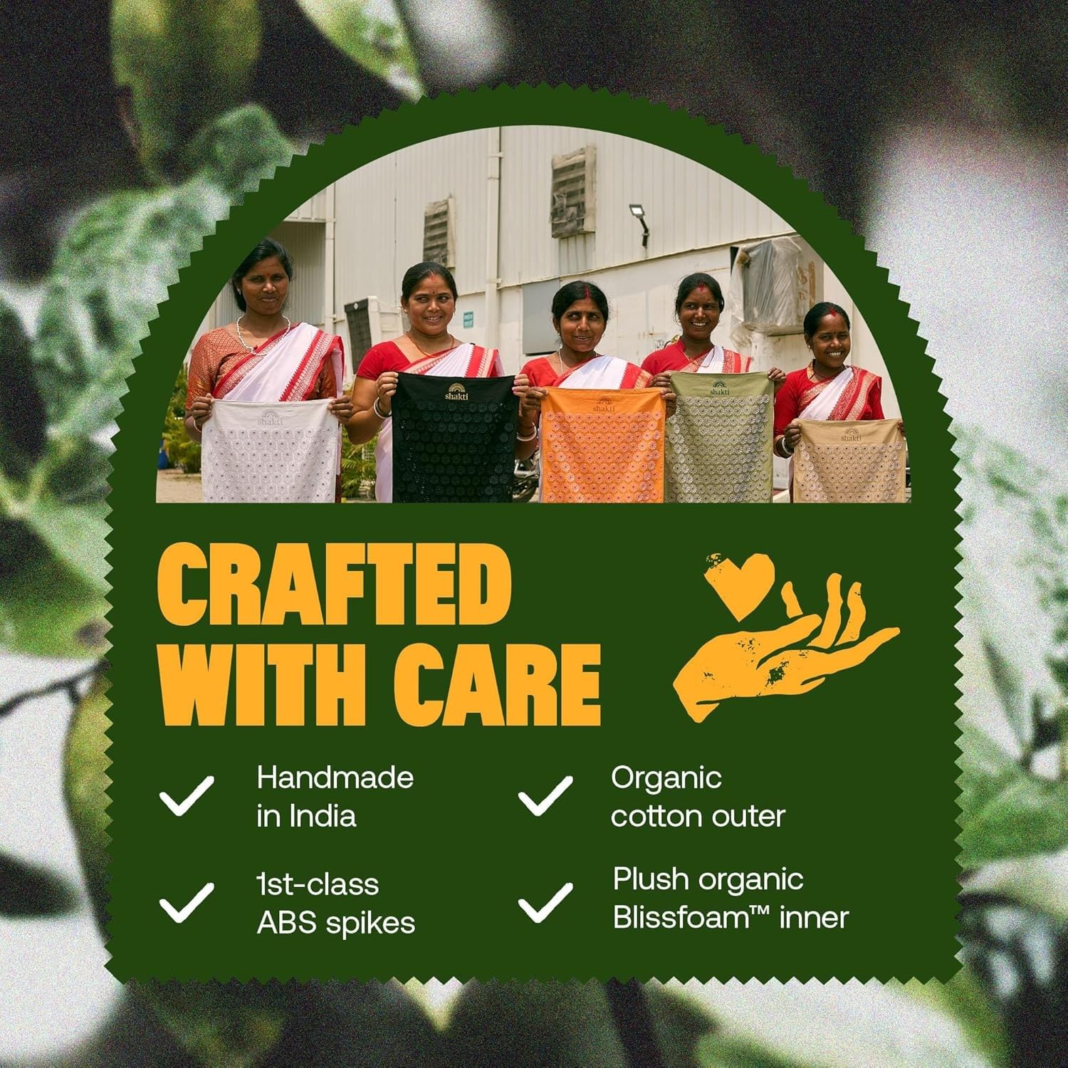 ShaktiMat etiqueta de algodón orgánico y certificación Fairtrade
