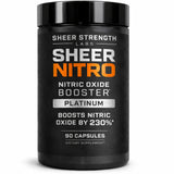 Sheer Strength Labs frente del envase mostrando producto y promesa de potencia