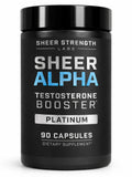 Sheer Strength Labs frente del envase mostrando fórmula premium y beneficio de confianza