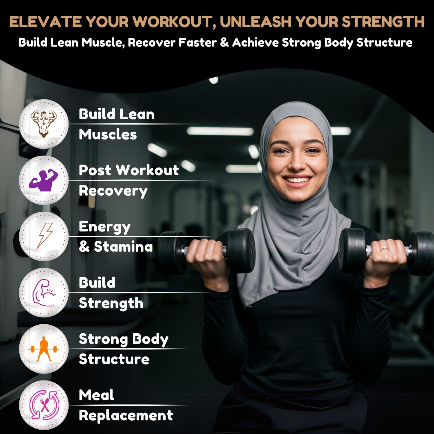 SHIFAA NUTRITION batido listo para beber, recuperación rápida y conveniente