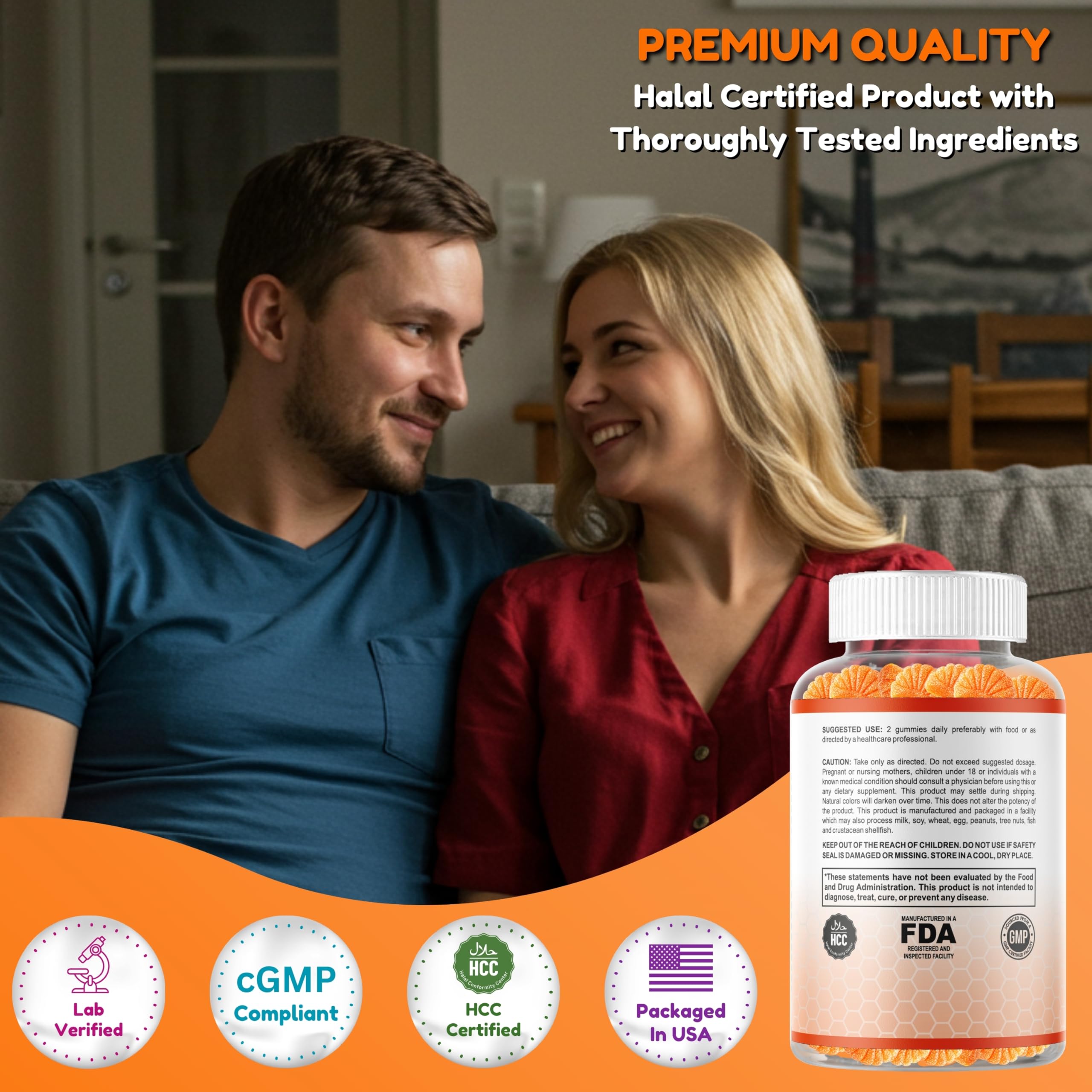 SHIFAA NUTRITION gominolas en plato en contexto familiar, formato agradable para niños