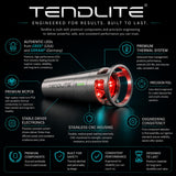 SHINE Tendlite Pro dispositivo en mano para demostrar uso cómodo y móvil