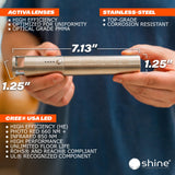 SHINE Tendlite Pro colocado sobre rodilla mostrando aplicación en articulación