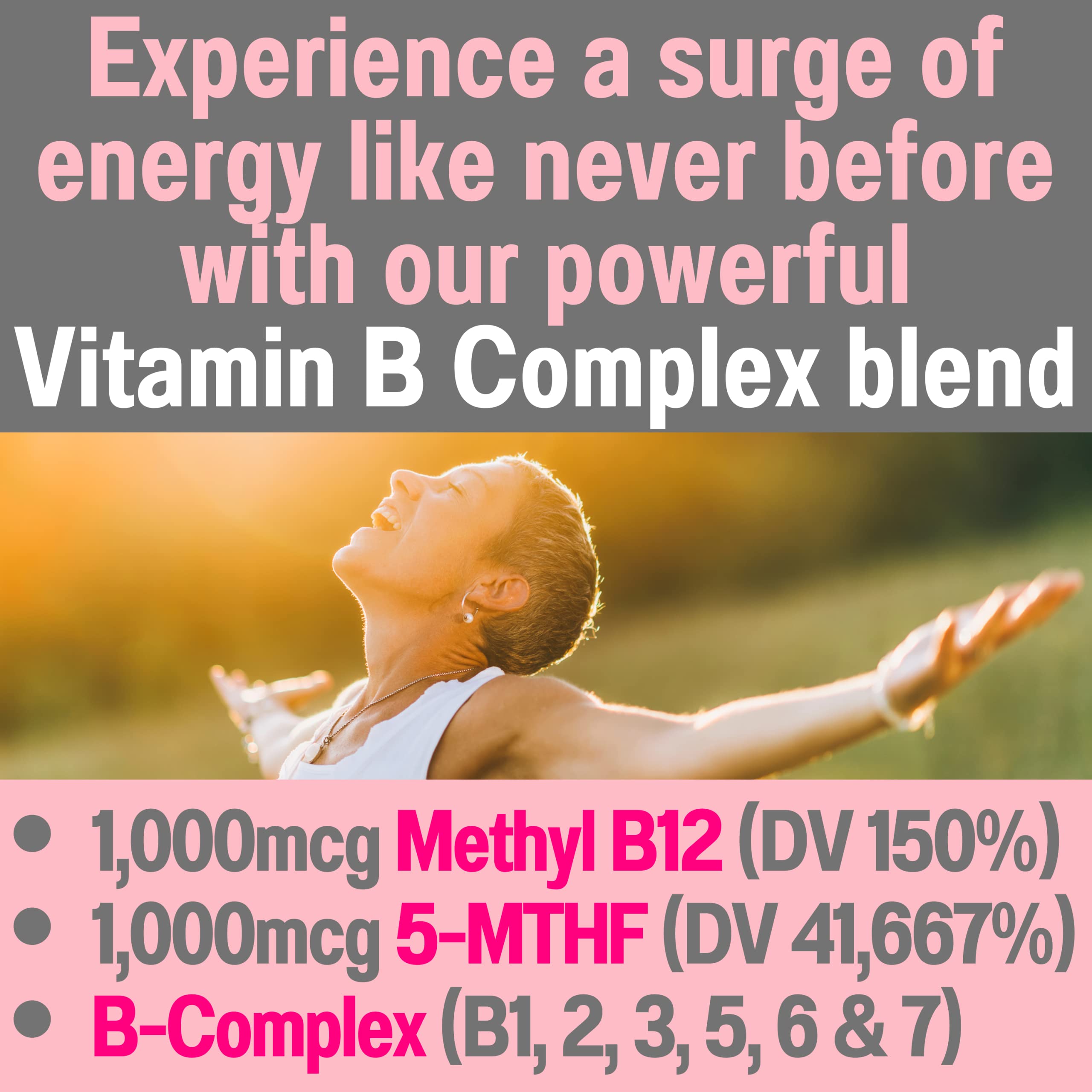 SHIZAM etiqueta con lista de vitaminas B y formas metiladas visibles