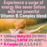 SHIZAM etiqueta con lista de vitaminas B y formas metiladas visibles
