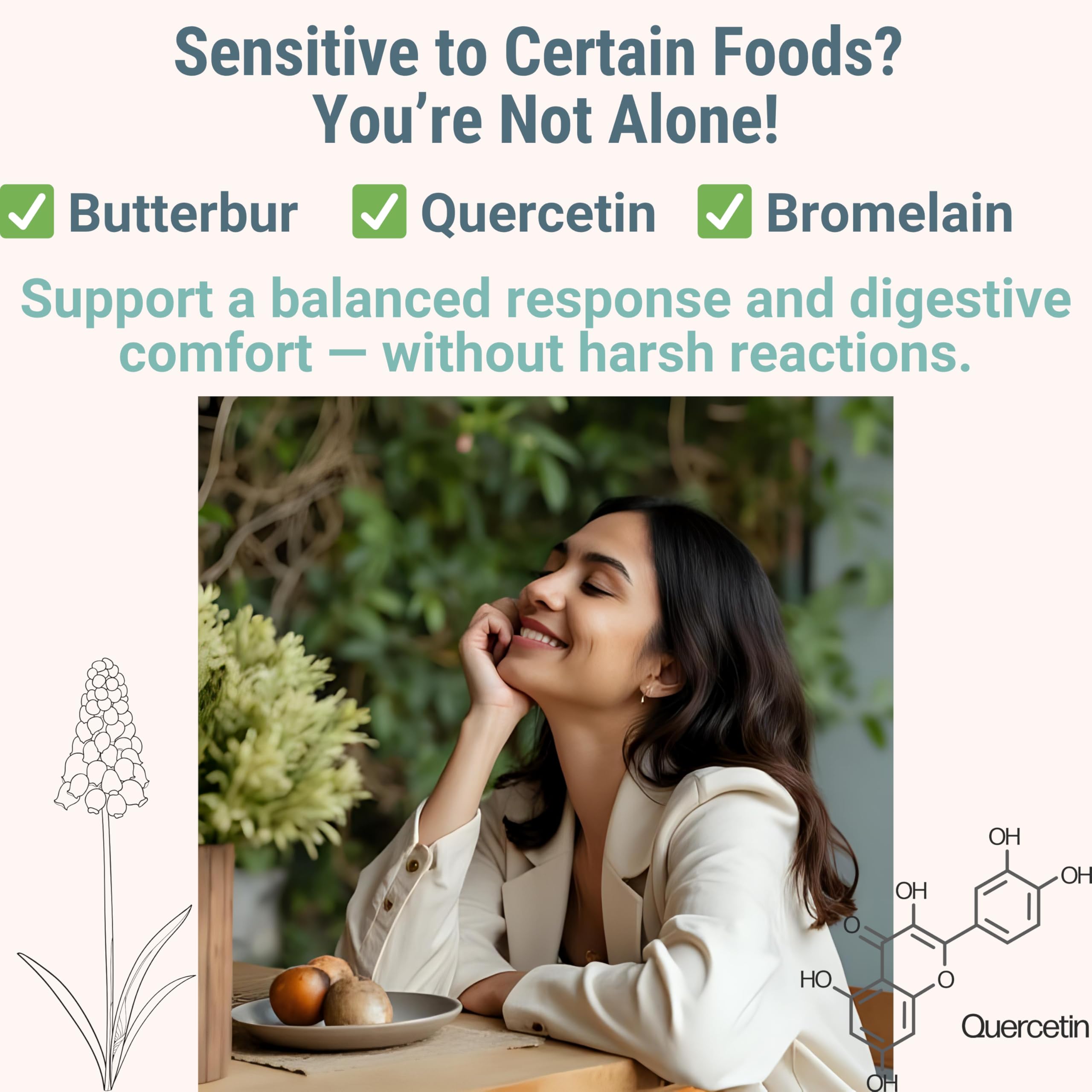 SHIZAM ingredientes naturales butterbur y ortiga en foco