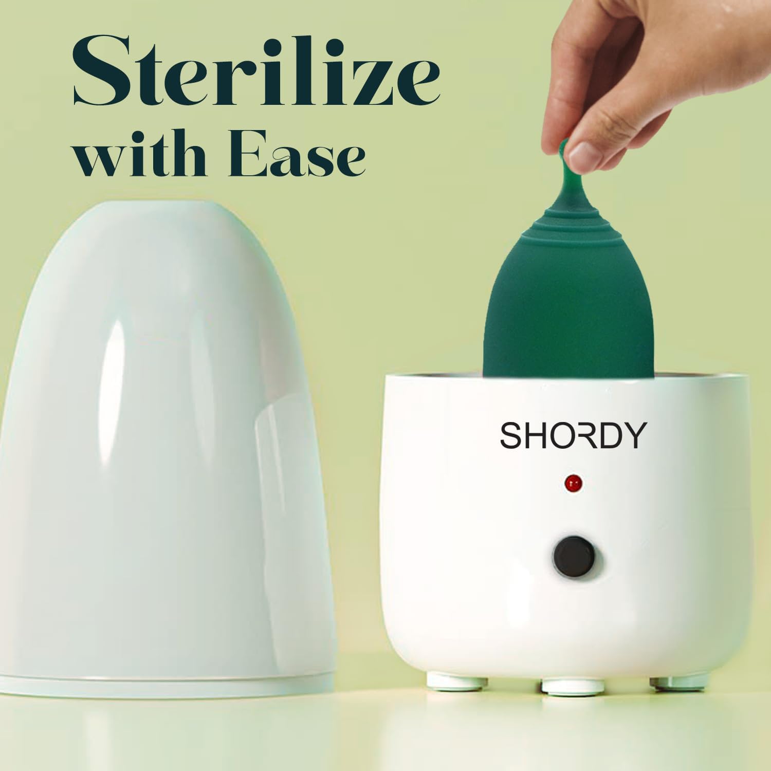 SHORDY esterilizador funcionando, limpieza rápida y segura