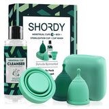 SHORDY kit frontal con copas, esterilizador y gel para inicio seguro