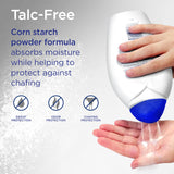 Shower To Shower tamaño comparativo con objeto cotidiano fácil de llevar