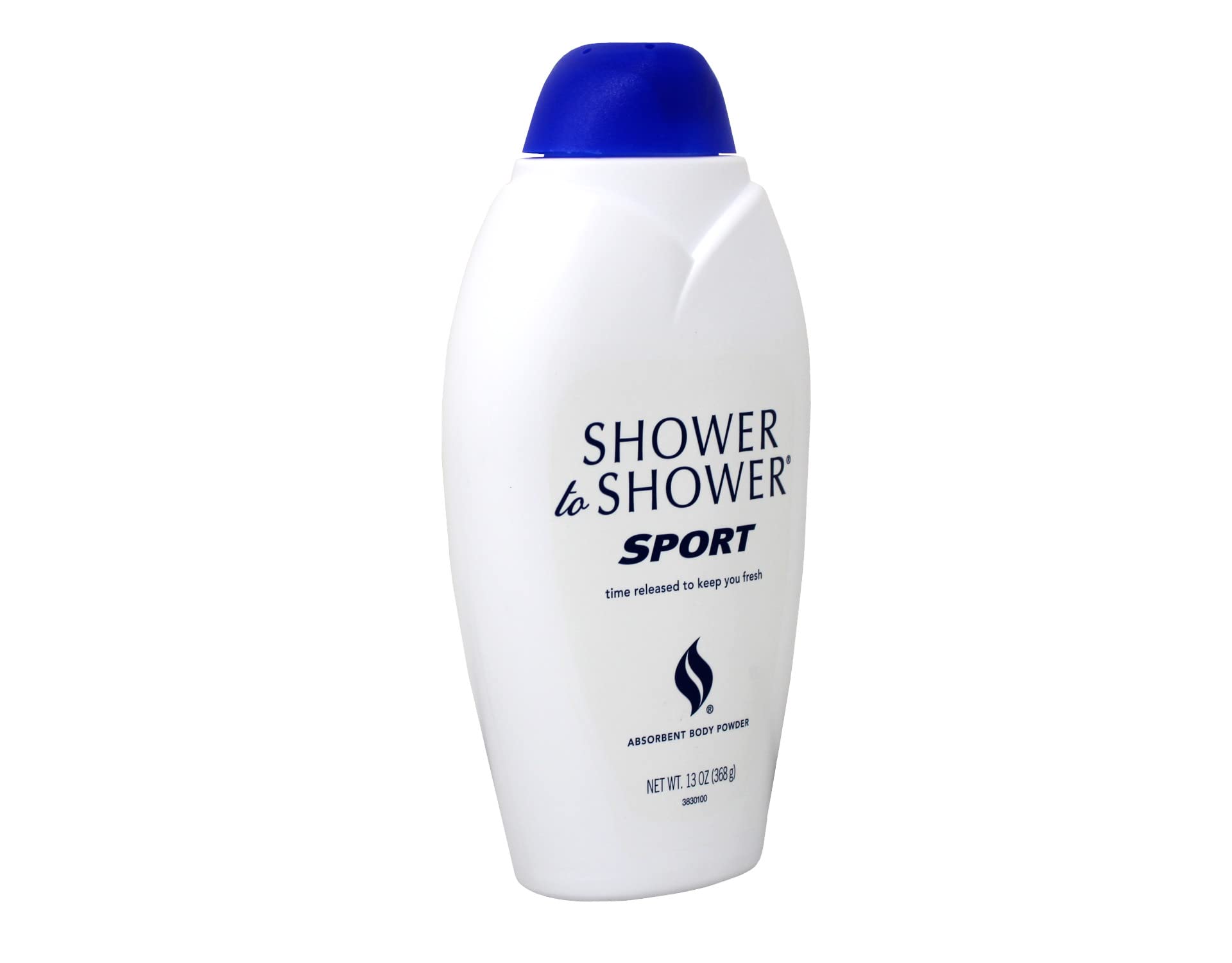Shower To Shower polvo en mano muestra textura ligera y absorbente