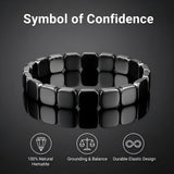 Shrandi pulseras combinadas con cuero y metal, look en capas atractivo