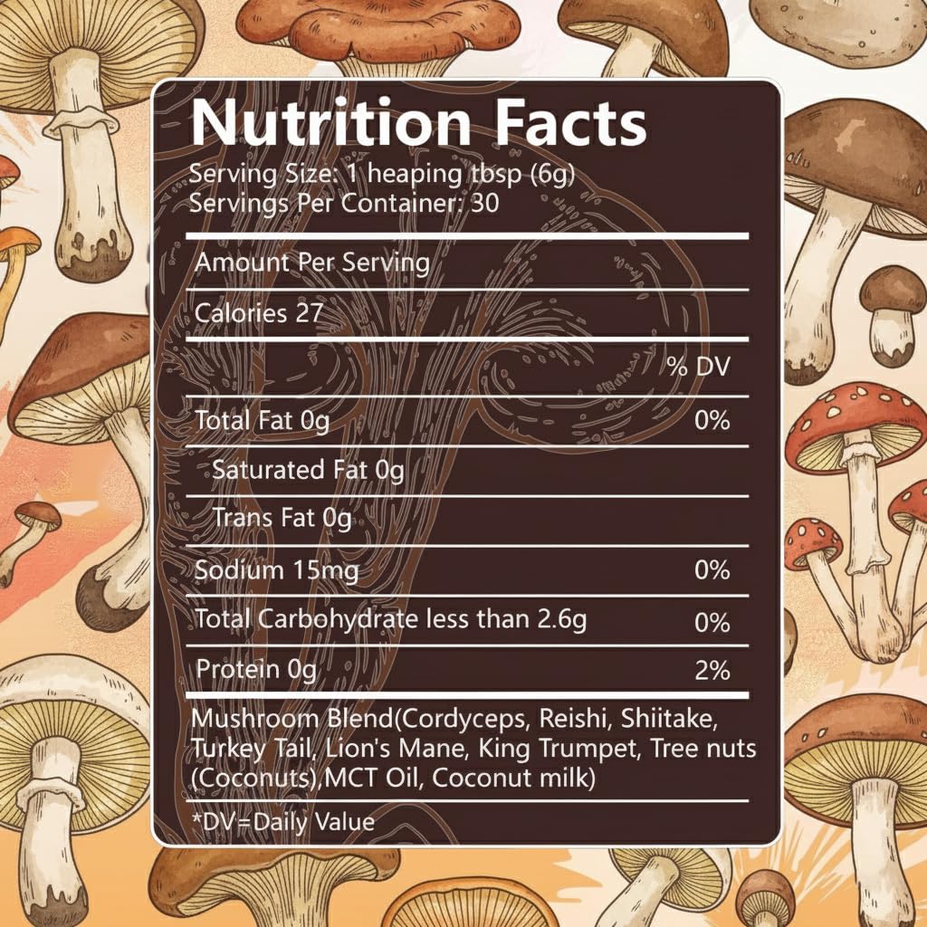 Shroomsy polvo textura fina y homogénea que facilita mezcla rápida