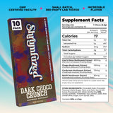 Shrumfuzed chocolate en mano para mostrar tamaño por porción práctico