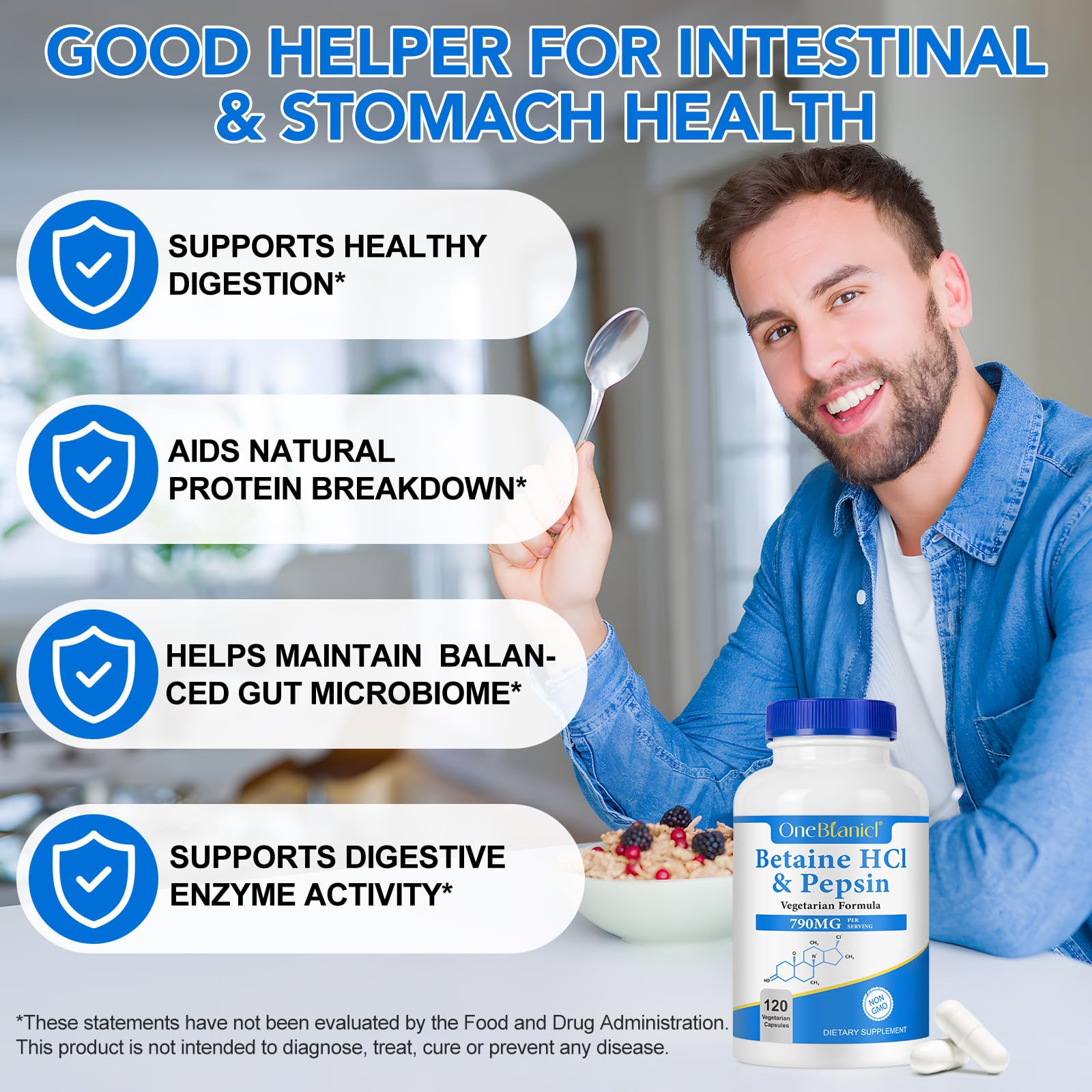 shwdppmy suplemento junto a plato proteico para apoyo digestivo