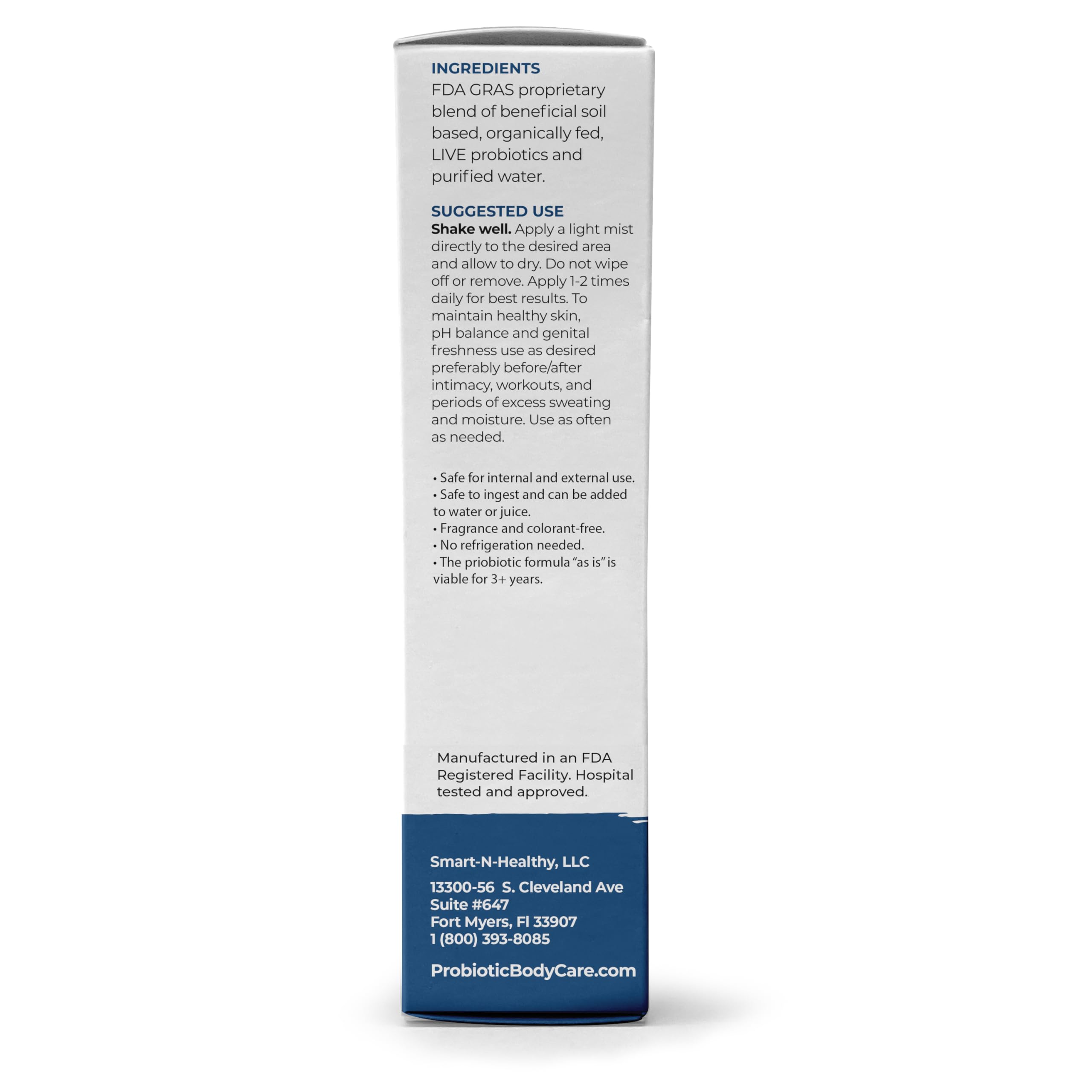 SIANI MenBiotics 4oz comparado con una mano para referencia de tamaño
