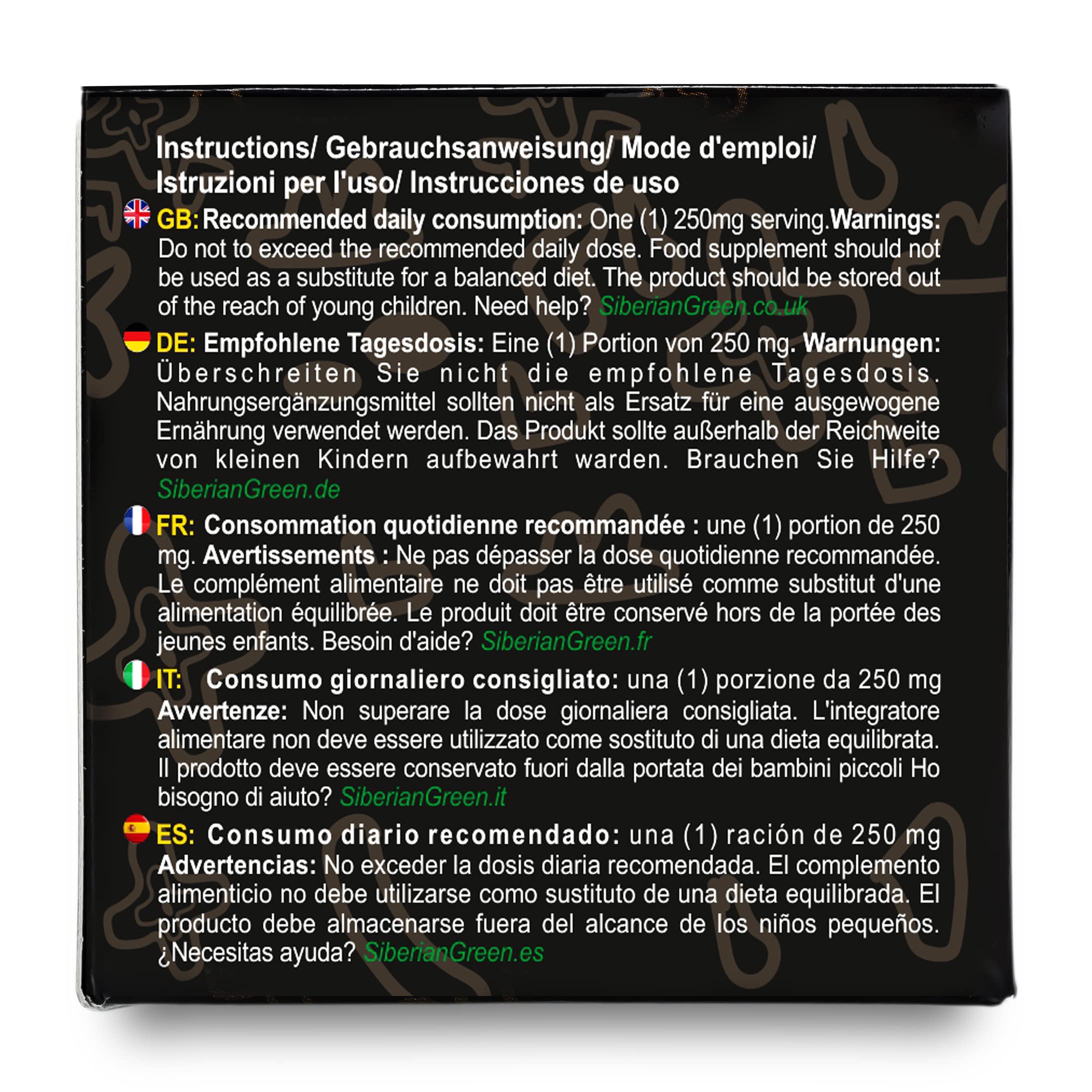 Siberian Green resina mezclada en batido tibio, integración sencilla en alimentos