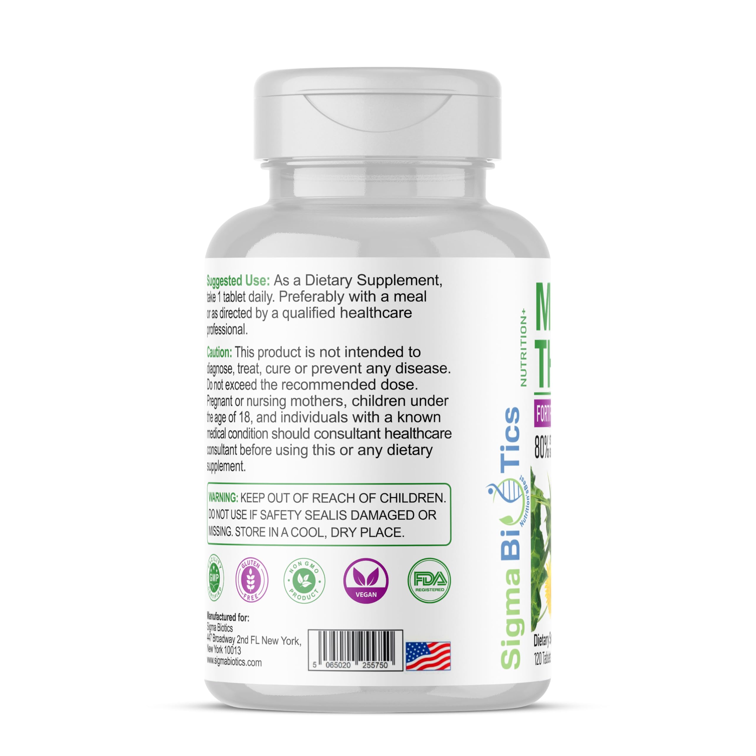 SigmaBiotics tabletas detalle para ver textura y tamaño