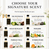 Signature Scents difusor en uso en lobby demostrando aroma constante y agradable