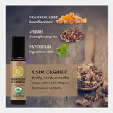 Silk Road Organic roll-on en ambiente relajante transmitiendo calma