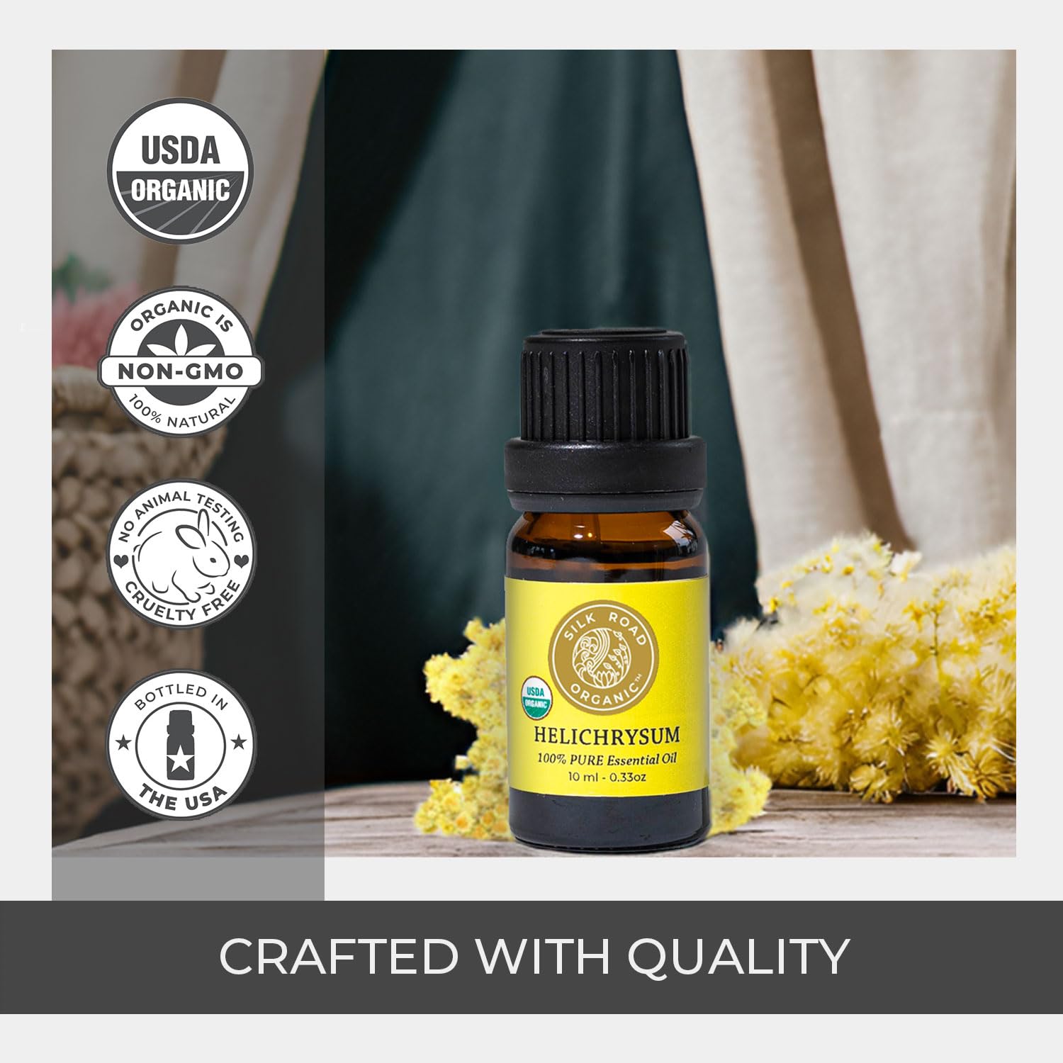 Silk Road Organic comparación de tamaño práctico para llevar de viaje