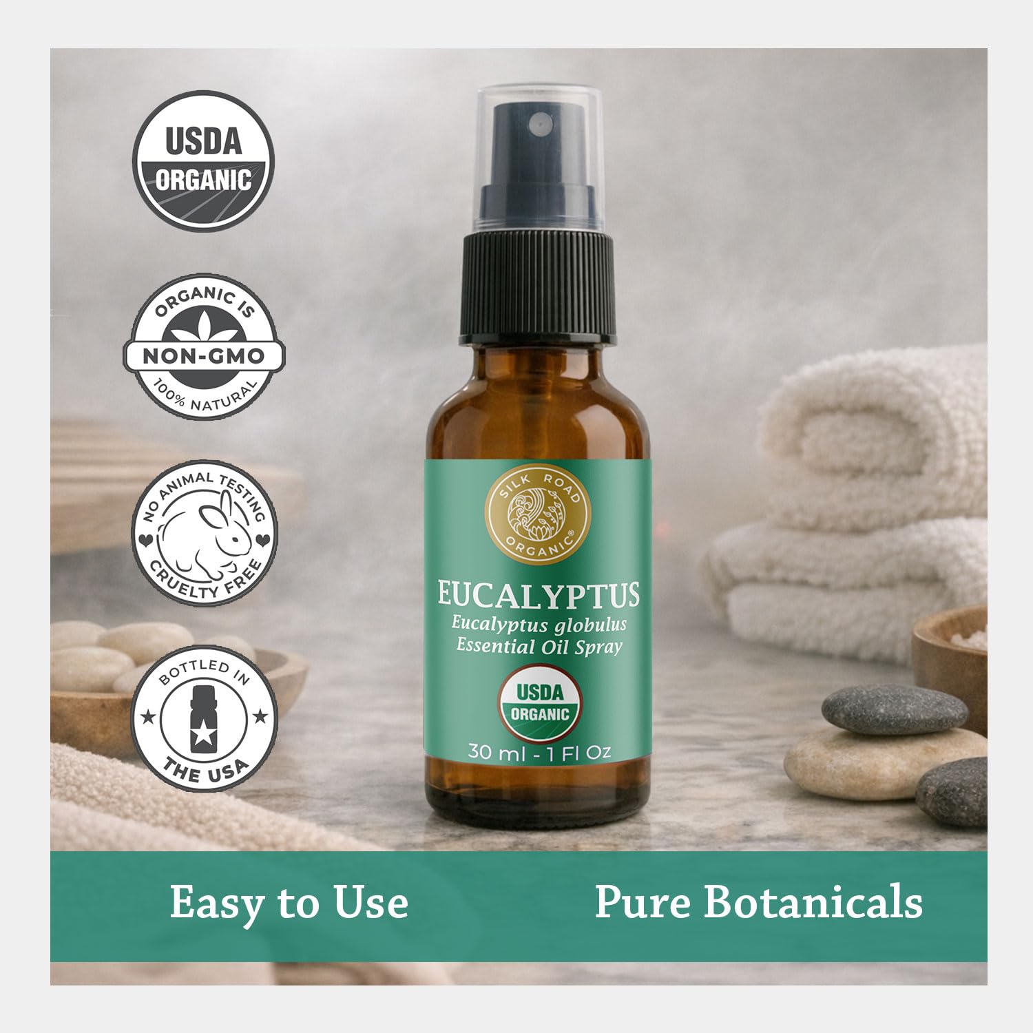Silk Road Organic comparación de tamaño para llevar en bolso o viaje