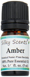 Silky Scents frasco frontal 5 mL mostrando etiqueta y beneficio de dosificación segura