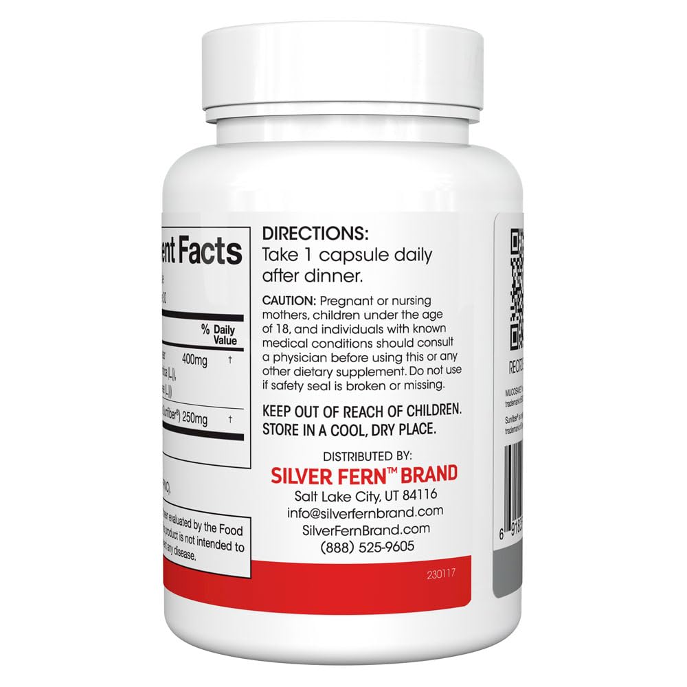 Silver Fern etiqueta con lista de ingredientes y advertencias claras — transparencia