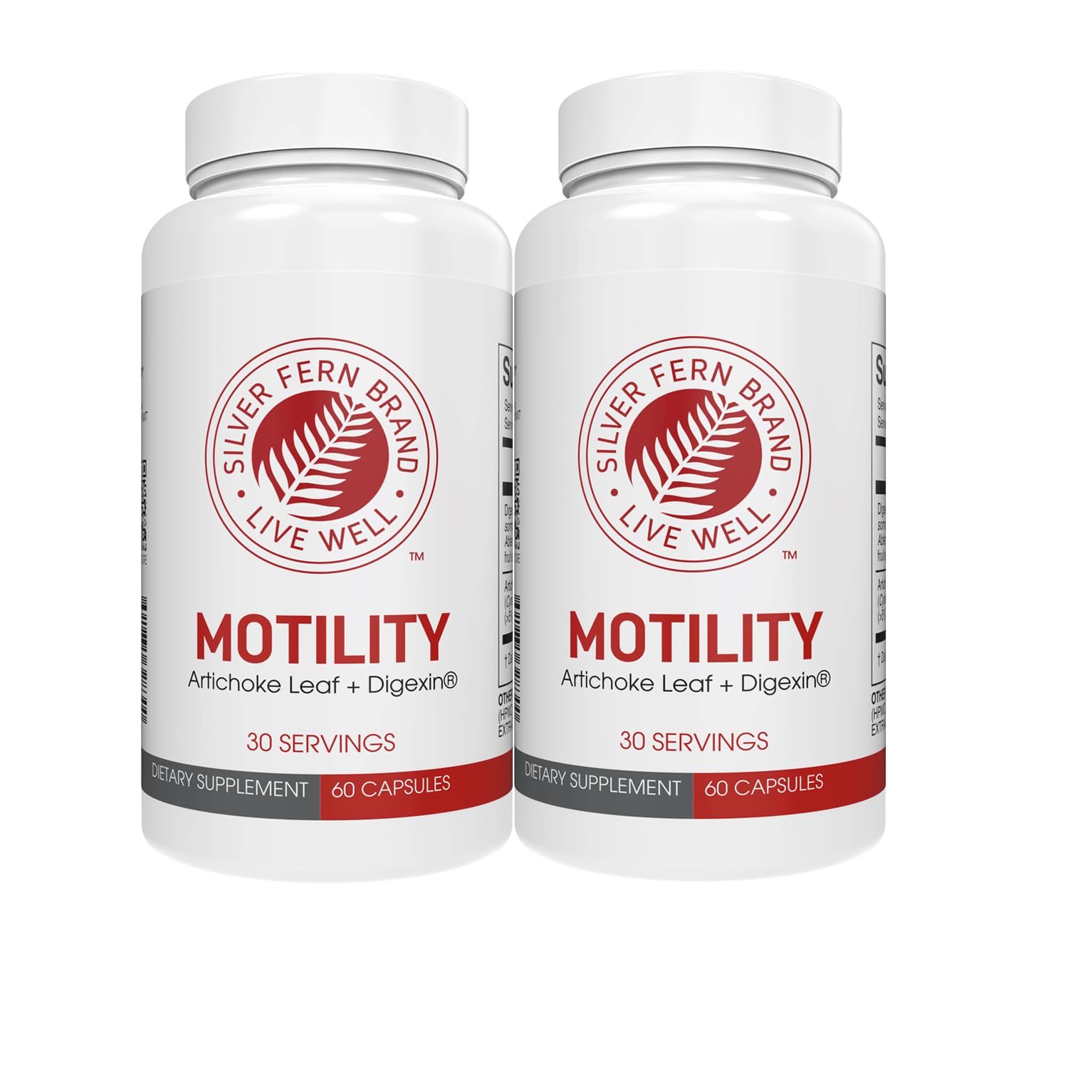 Silver Fern motility frontal del envase mostrando diseño y cantidad