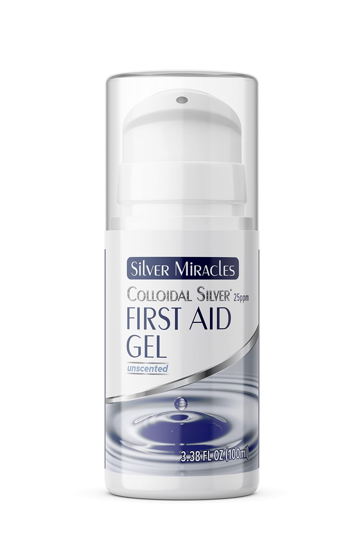 Silver Miracles frasco airless frontal muestra higiene y dosificación precisa