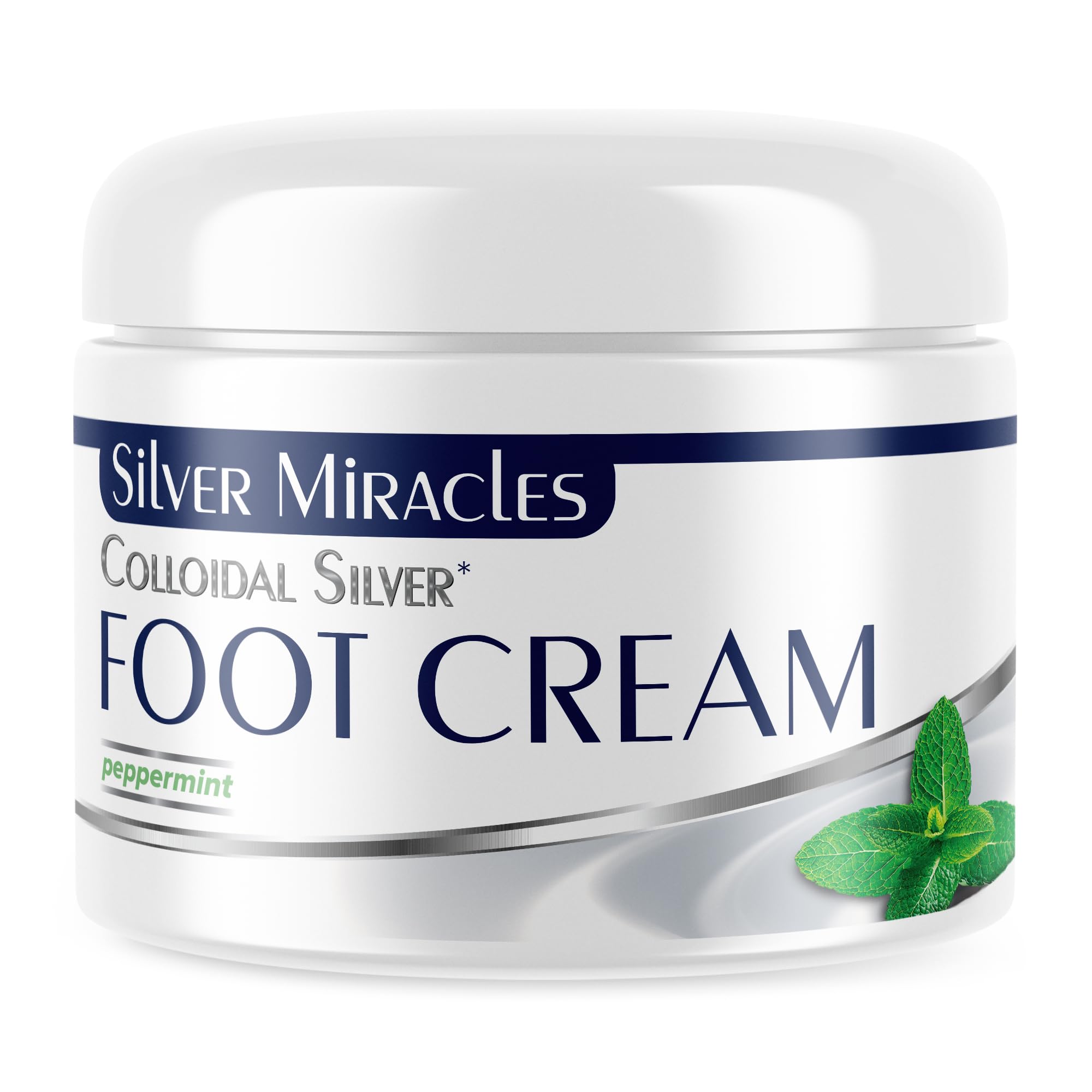 Silver Miracles frasco delantero 2 oz mostrando etiqueta y beneficios visibles