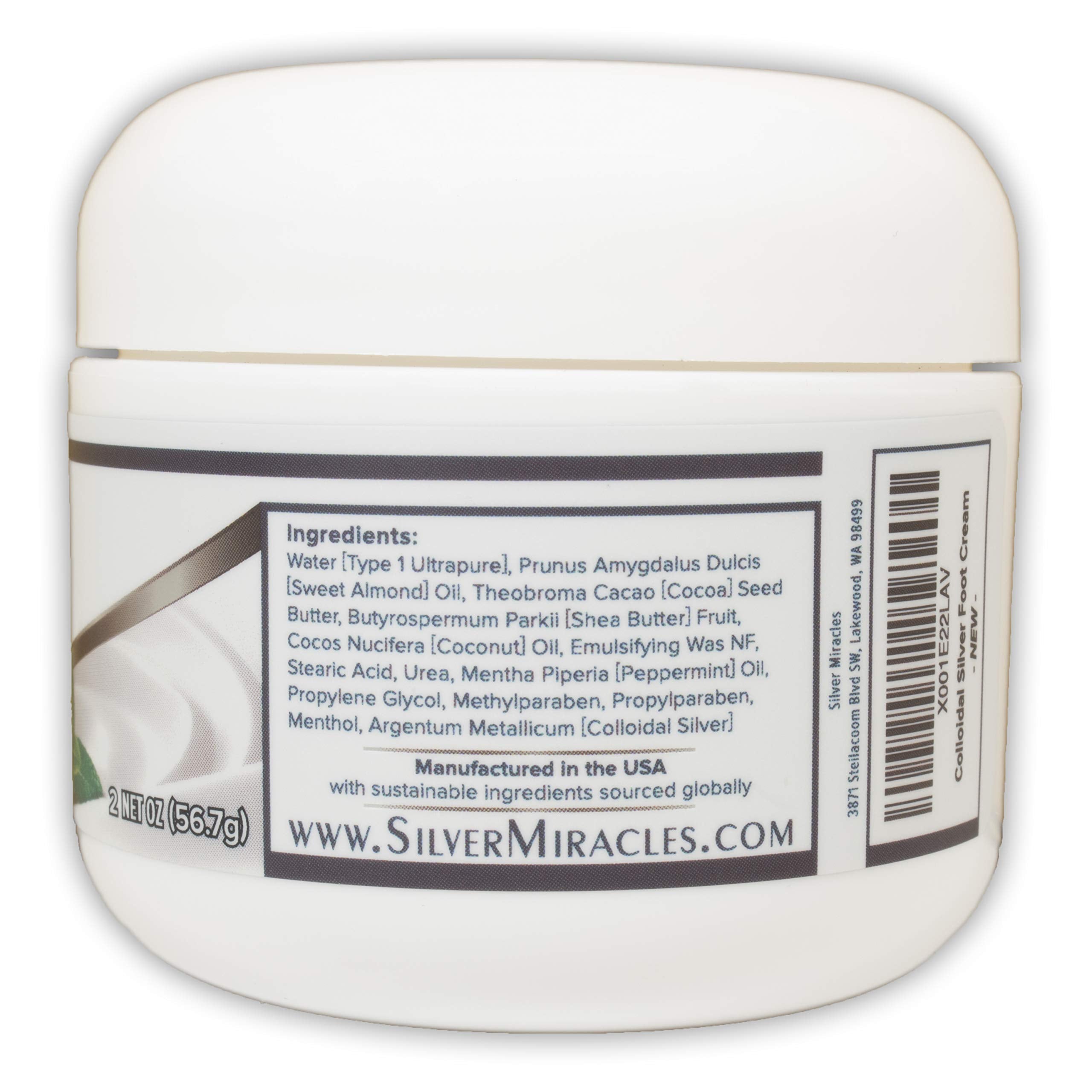 Silver Miracles textura de crema en mano, hidratación y sensación refrescante