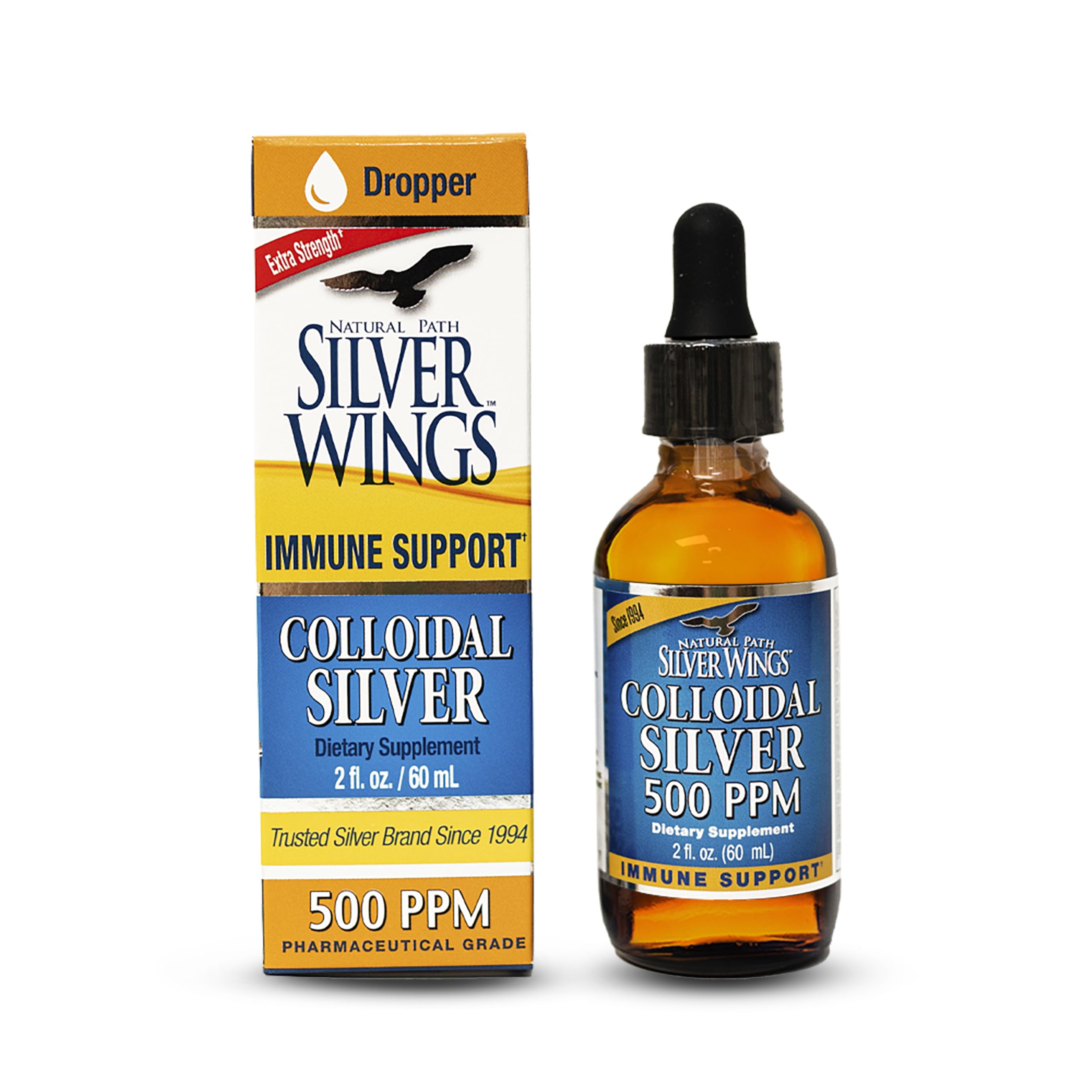 Natural Path Silver Wings vista frontal del frasco de 59 ml, claridad y concentración
