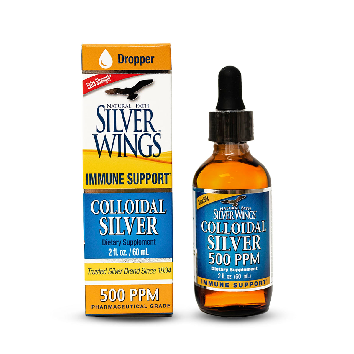 Natural Path Silver Wings vista frontal del frasco de 59 ml, claridad y concentración