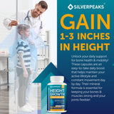 SILVERPEAKS etiqueta con ingredientes clave y beneficios visibles