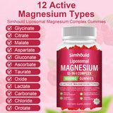 Simhould ingredientes cerca, resalta magnesio y vitaminas para apoyo nutricional