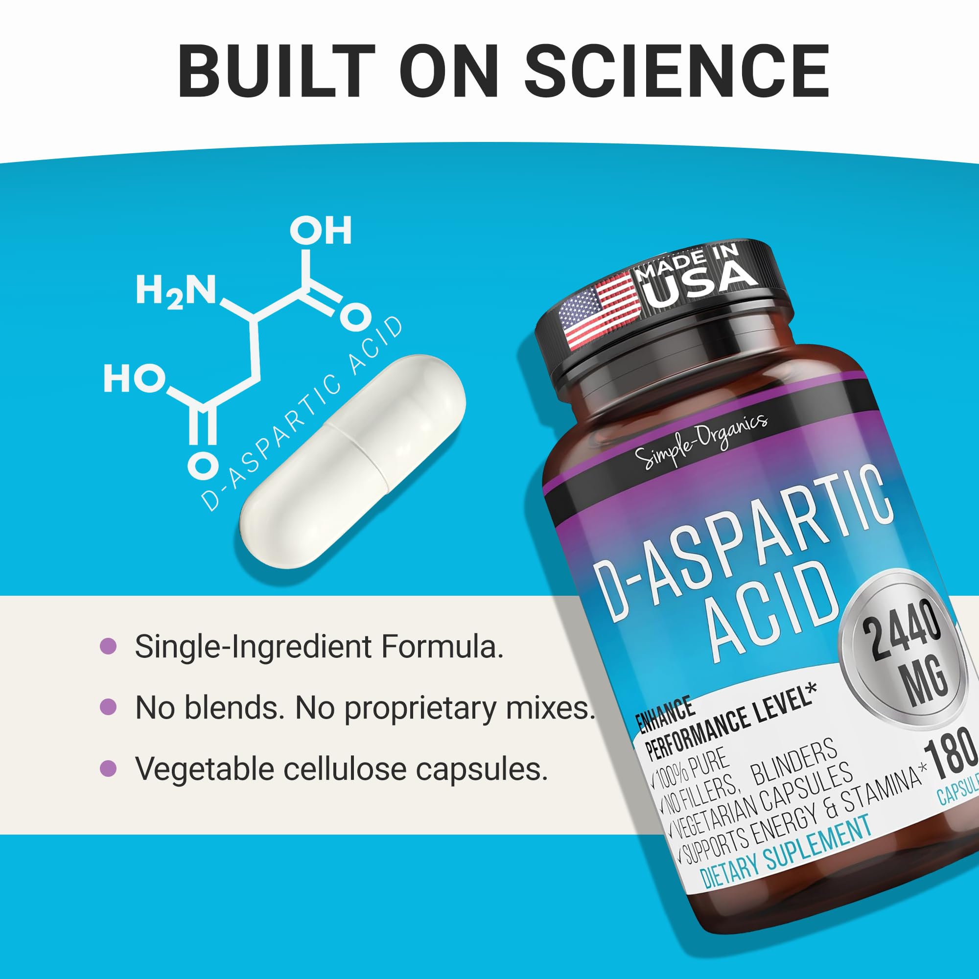 Simple-Organics primer plano de una cápsula para apreciar su textura y pureza
