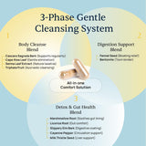 Simple Promise BellyFlush cápsulas en mano para ilustrar tamaño y facilidad de ingestión