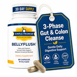 Simple Promise BellyFlush frente del empaque mostrando el diseño y beneficio digestivo