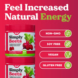 Frasco Simply Beets en encimera de cocina, beneficio integración en rutina diaria