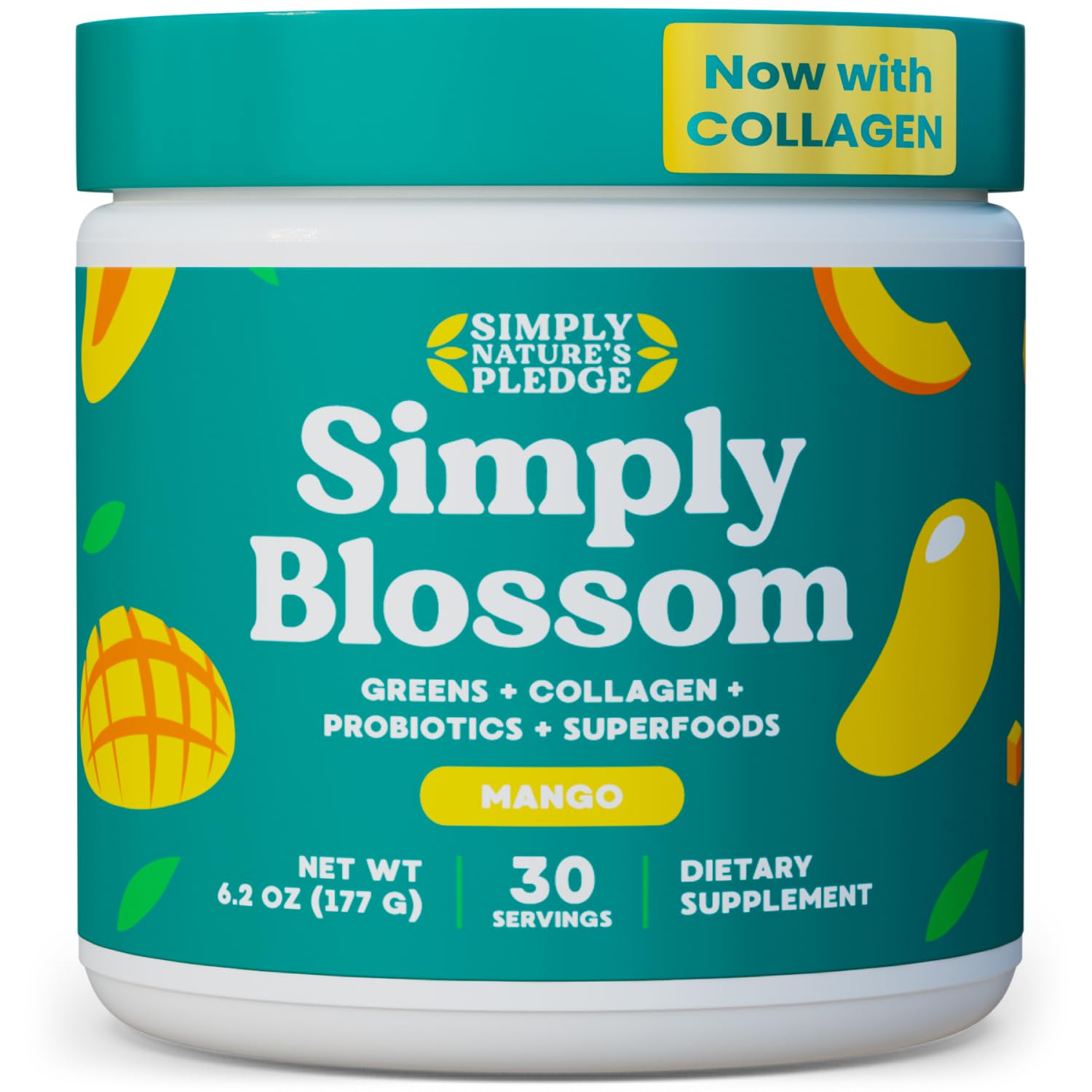Simply Blossom frente del envase mostrando etiqueta y oferta nutricional